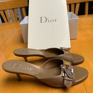 Christian Dior Military Babe Mule Beige Moyen 5cm